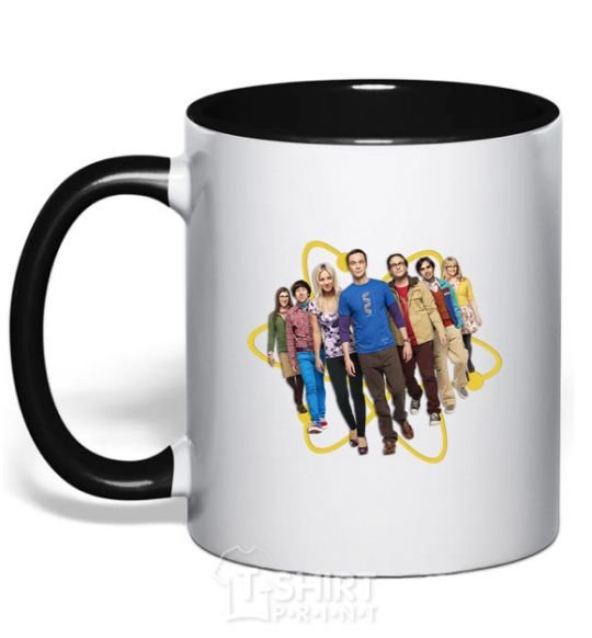 Mug with a colored handle The Big Bang Theory black фото