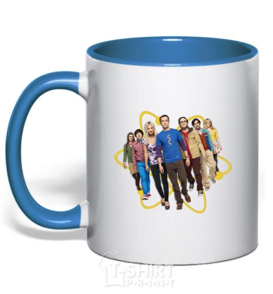 Mug with a colored handle The Big Bang Theory royal-blue фото