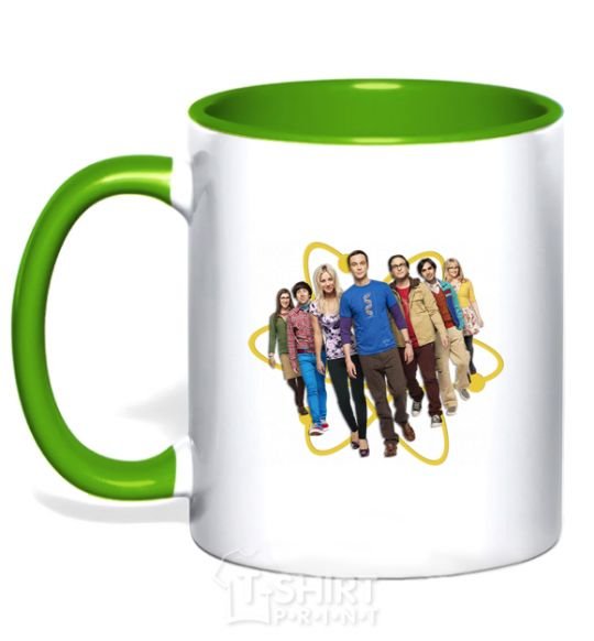 Mug with a colored handle The Big Bang Theory kelly-green фото
