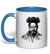 Mug with a colored handle Walter White royal-blue фото