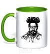 Mug with a colored handle Walter White kelly-green фото