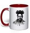 Mug with a colored handle Walter White red фото