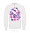 Sweatshirt Eight flowers White фото