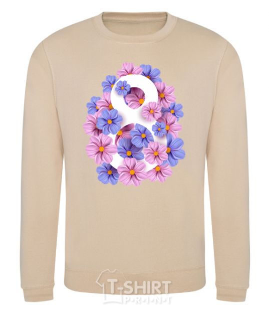 Sweatshirt Eight flowers sand фото