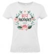 Женская футболка Best mommy ever flowers Белый фото