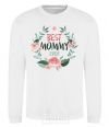 Sweatshirt Best mommy ever flowers White фото