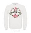 Sweatshirt Best sister ever flowers White фото