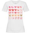 Women's T-shirt Hearts White фото