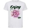 Kids T-shirt Enjoy your life White фото