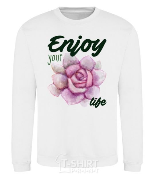 Sweatshirt Enjoy your life White фото