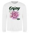 Sweatshirt Enjoy your life White фото