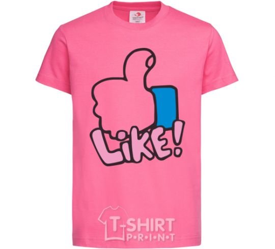 Детская футболка Like Ярко-розовый фото