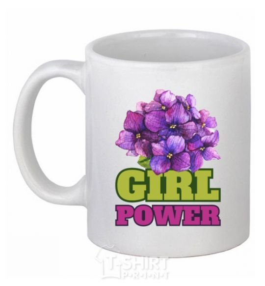 Чашка керамическая Girl power Белый фото