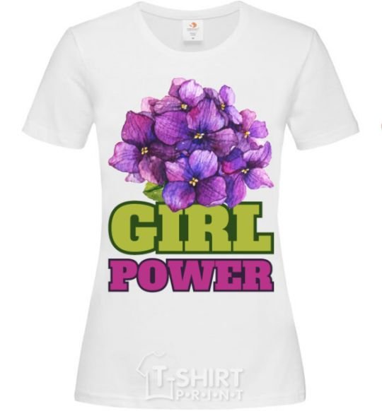 Women's T-shirt Girl power White фото