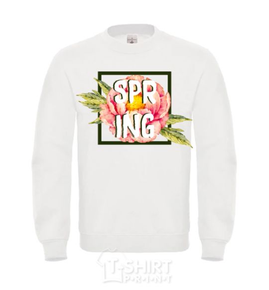 Sweatshirt Spring peonies White фото