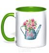 Mug with a colored handle Fate kelly-green фото