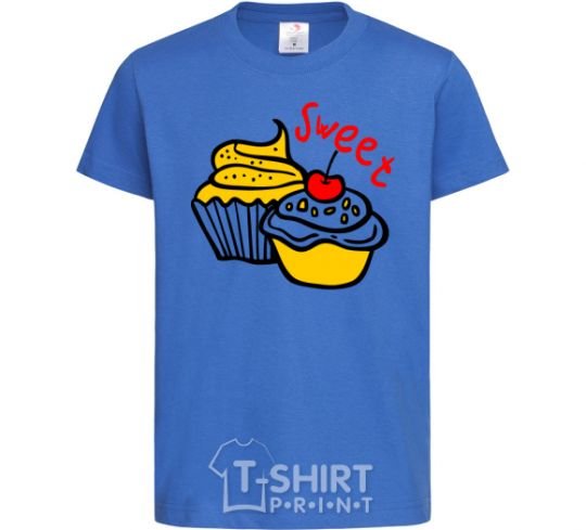 Kids T-shirt Sweet cakes royal-blue фото