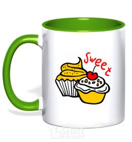 Mug with a colored handle