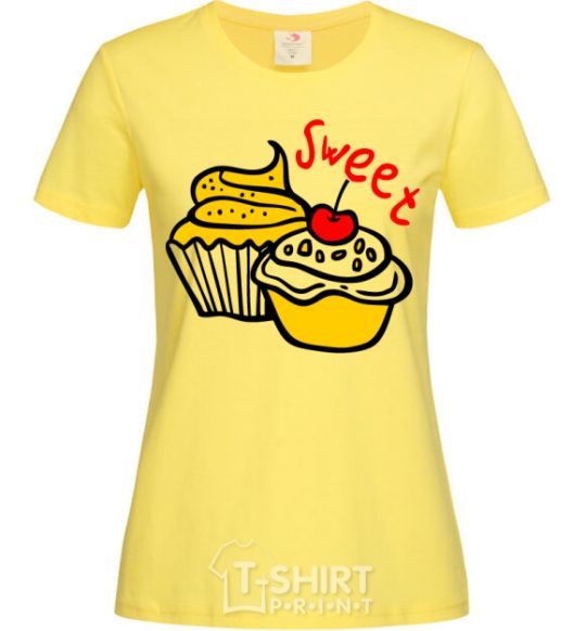 Women's T-shirt Sweet cakes cornsilk фото