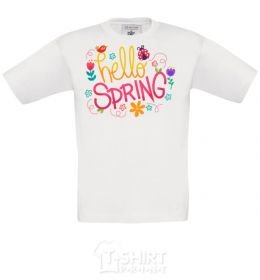 Kids T-shirt Hello spring White фото
