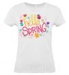 Women's T-shirt Hello spring White фото