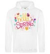 Men`s hoodie Hello spring White фото