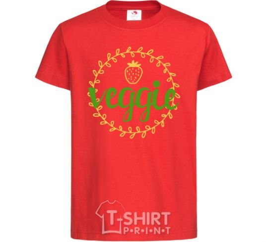 Детская футболка Veggie Красный фото