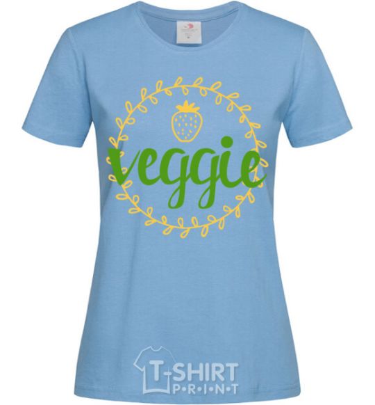 Женская футболка Veggie Голубой фото