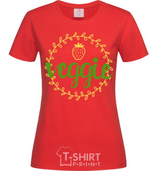 Женская футболка Veggie Красный фото
