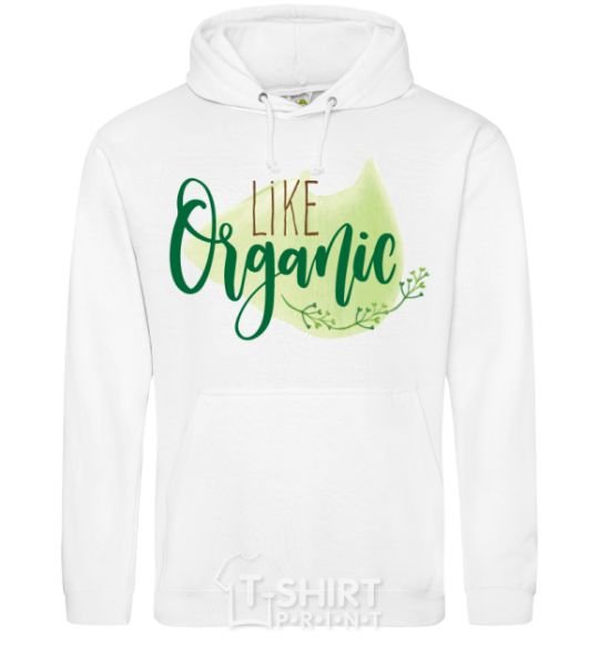 Men`s hoodie Like organic White фото