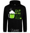 Men`s hoodie Eat drink and be irish beer black фото