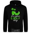 Men`s hoodie It's your lucky day black фото