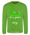 Sweatshirt It's your lucky day orchid-green фото