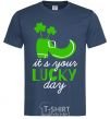 Men's T-Shirt It's your lucky day navy-blue фото