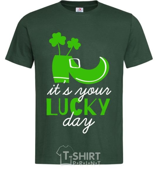Men's T-Shirt It's your lucky day bottle-green фото