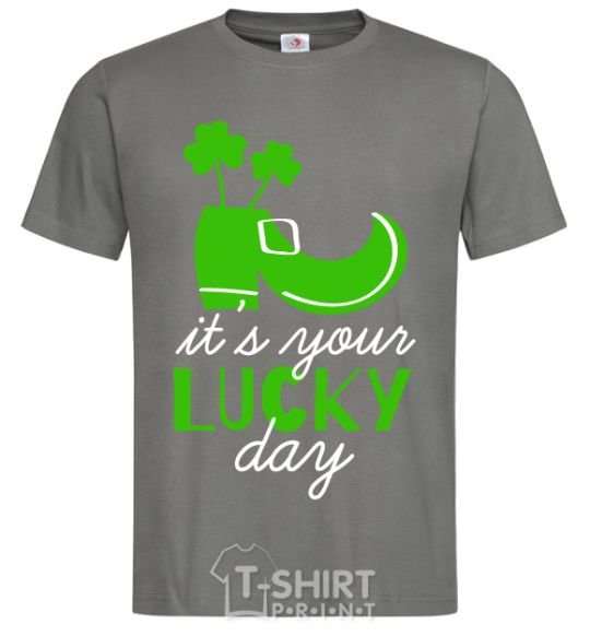 Men's T-Shirt It's your lucky day dark-grey фото