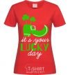 Женская футболка It's your lucky day Красный фото