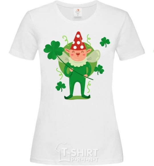 Women's T-shirt Fun elf White фото