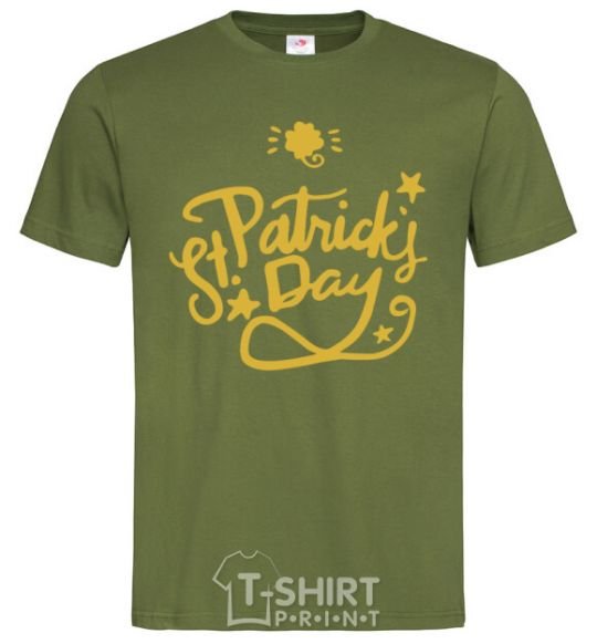 Men's T-Shirt St. Patricks Day stars millennial-khaki фото