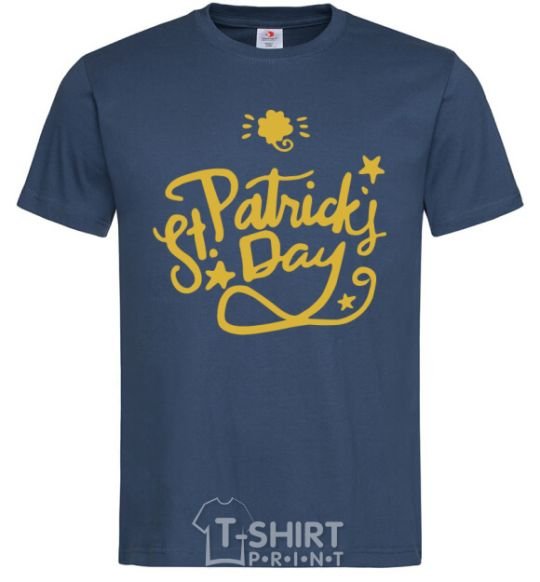 Men's T-Shirt St. Patricks Day stars navy-blue фото