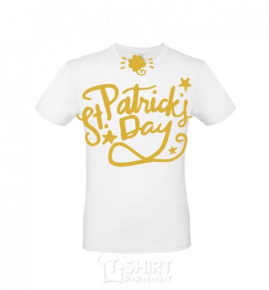 Men's T-Shirt St. Patricks Day stars White фото