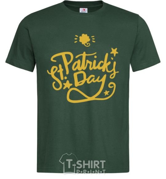 Men's T-Shirt St. Patricks Day stars bottle-green фото