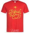 Men's T-Shirt St. Patricks Day stars red фото