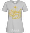 Women's T-shirt St. Patricks Day stars grey фото