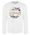 Sweatshirt Hello spring frame White фото