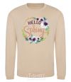 Sweatshirt Hello spring frame sand фото