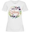 Women's T-shirt Hello spring frame White фото
