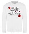 Sweatshirt All you need is love hearts and arrows White фото