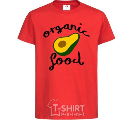 Kids T-shirt Organic food avocado red фото