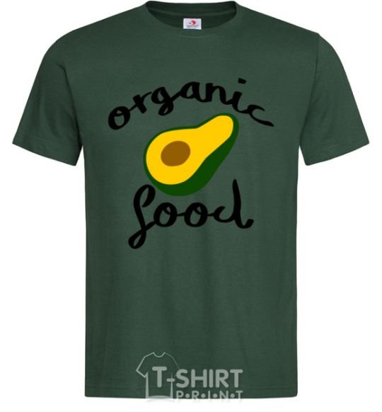 Мужская футболка Organic food avocado Темно-зеленый фото